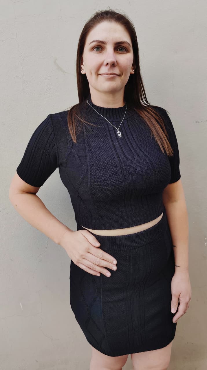 conjunto modal tamanho unico veste p ao g.. cor azul céu ...em